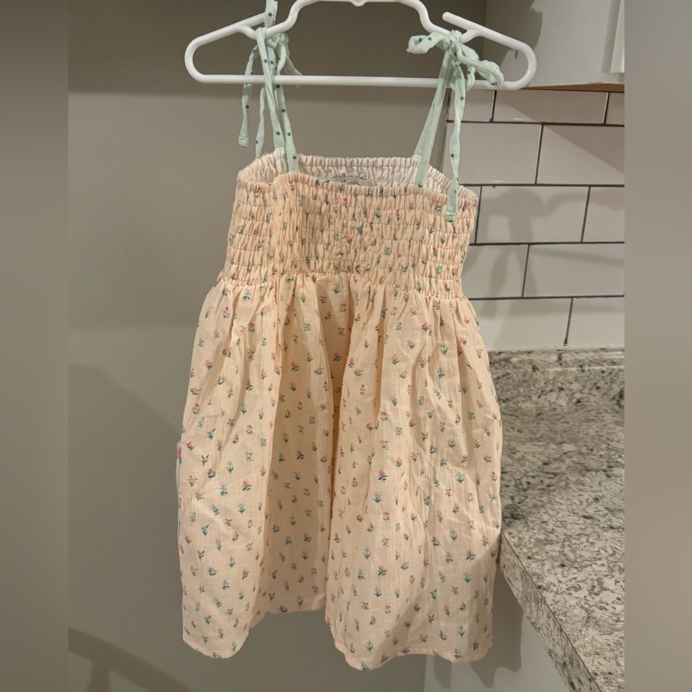 Sweet Honey smocked beach tunic, like new, size 6, have matching sister set